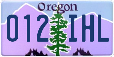 OR license plate 012IHL