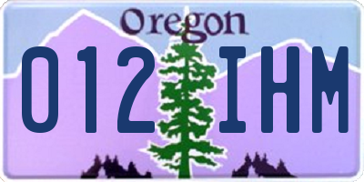 OR license plate 012IHM