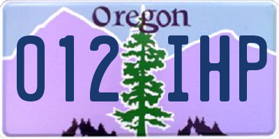 OR license plate 012IHP