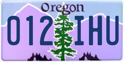 OR license plate 012IHU