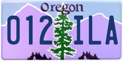 OR license plate 012ILA