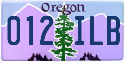 OR license plate 012ILB