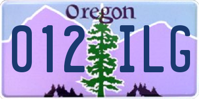 OR license plate 012ILG