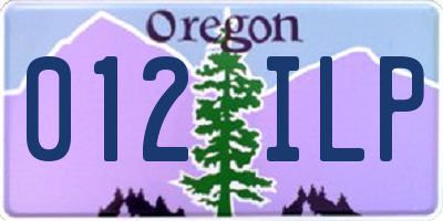 OR license plate 012ILP