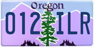 OR license plate 012ILR