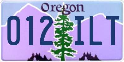 OR license plate 012ILT