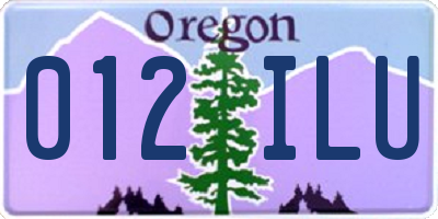 OR license plate 012ILU