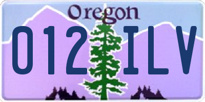 OR license plate 012ILV