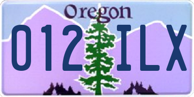 OR license plate 012ILX