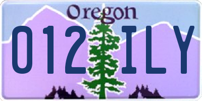 OR license plate 012ILY