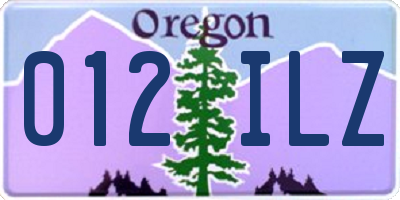 OR license plate 012ILZ