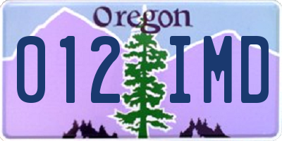 OR license plate 012IMD