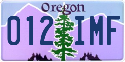 OR license plate 012IMF