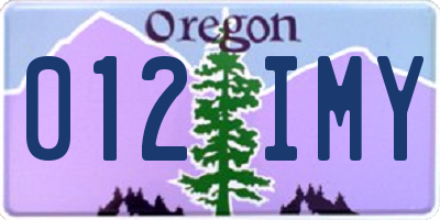 OR license plate 012IMY