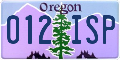 OR license plate 012ISP