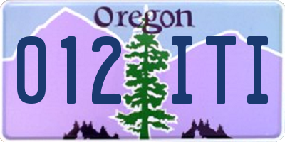 OR license plate 012ITI