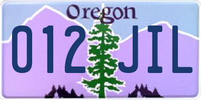 OR license plate 012JIL