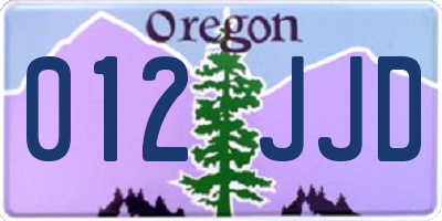 OR license plate 012JJD