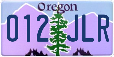 OR license plate 012JLR