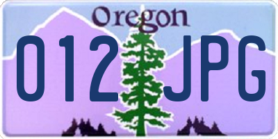 OR license plate 012JPG