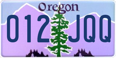 OR license plate 012JQQ