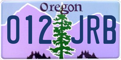 OR license plate 012JRB