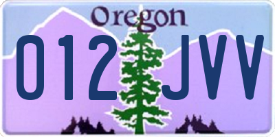 OR license plate 012JVV