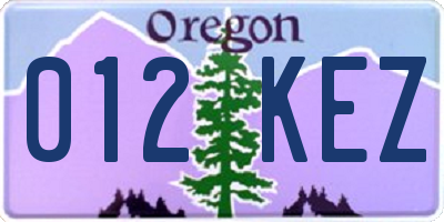 OR license plate 012KEZ
