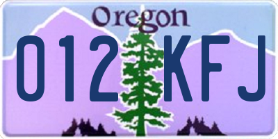 OR license plate 012KFJ