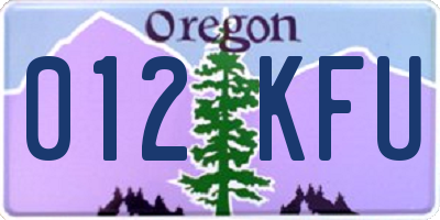 OR license plate 012KFU