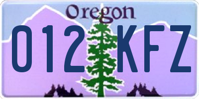 OR license plate 012KFZ