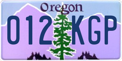 OR license plate 012KGP