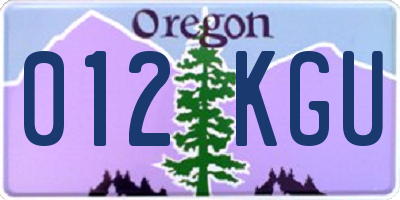 OR license plate 012KGU