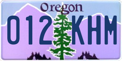 OR license plate 012KHM