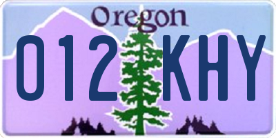OR license plate 012KHY