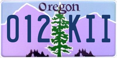 OR license plate 012KII