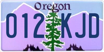 OR license plate 012KJD