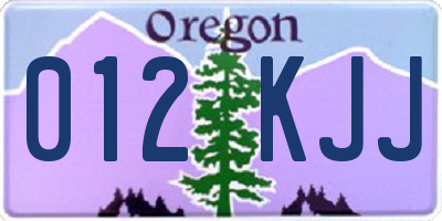 OR license plate 012KJJ