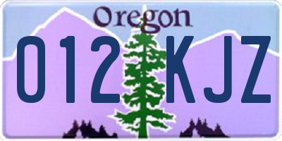 OR license plate 012KJZ