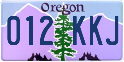 OR license plate 012KKJ