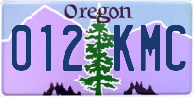 OR license plate 012KMC