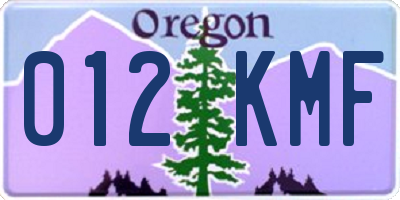 OR license plate 012KMF