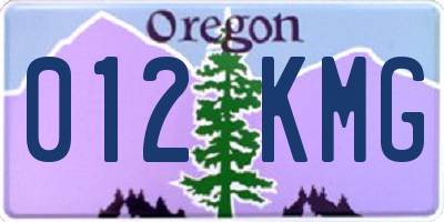 OR license plate 012KMG