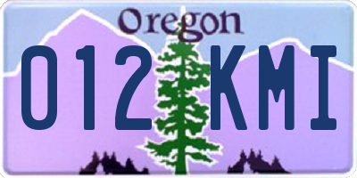 OR license plate 012KMI