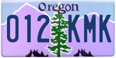 OR license plate 012KMK