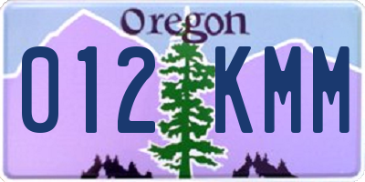 OR license plate 012KMM