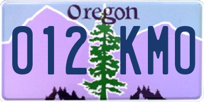 OR license plate 012KMO