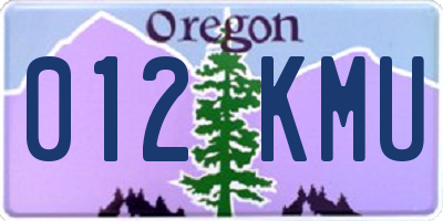 OR license plate 012KMU