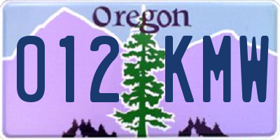 OR license plate 012KMW