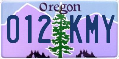 OR license plate 012KMY